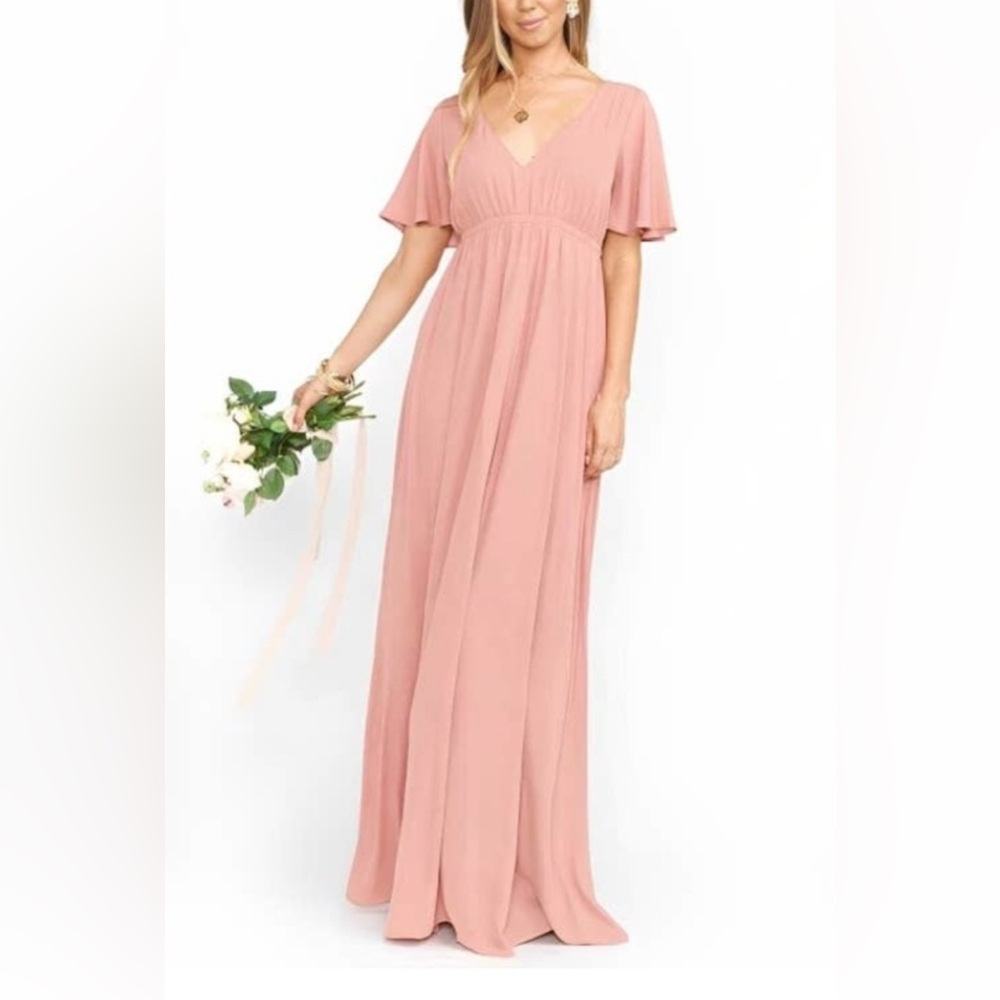 NWT Show Me Your Mumu Emily Empire Maxi Dress Pink‎ XL